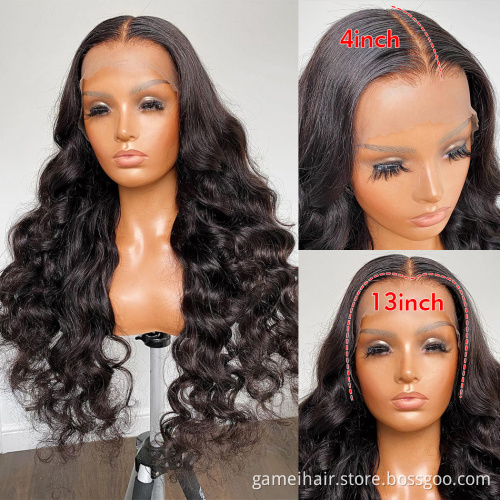 Wholesale Brazilian Virgin Human Hair 12a Hd Full Lace Front Wig Cheap Transparent Gluueless Lace Frontal Wig For Women